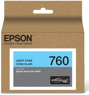 Epson UltraChrome Light Cyan Ink Cartridge (T760520) Epson SureColor P600 Series Ink