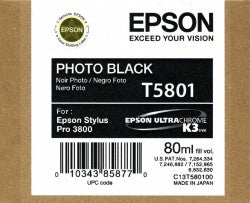 Photo Black - EPSON 3880 / 3800 - 80ml UltraChrome K3 Ink
