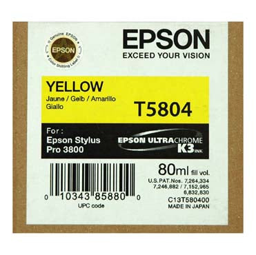 Yellow - EPSON 3880 / 3800 - 80ml UltraChrome K3 Ink