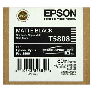Matte Black - EPSON 3880 / 3800 - 80ml UltraChrome K3 Ink
