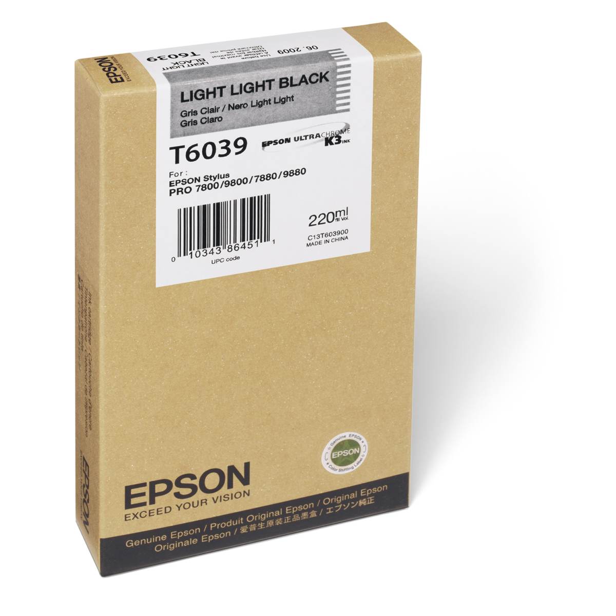Light Light Black - EPSON 9880 / 9800 / 7880 / 7800 - 220ml UltraChrome K3 Ink